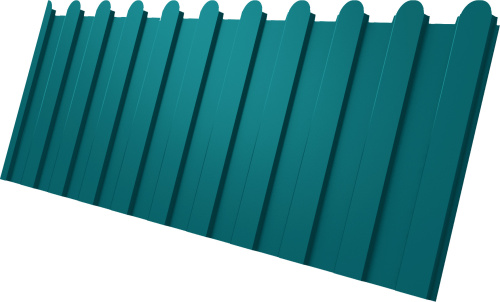 Профнастил С8A в02 фигурный 0,45 ПЭ с пленкой RAL 5021 водная синь | Металлобаза Волхонка