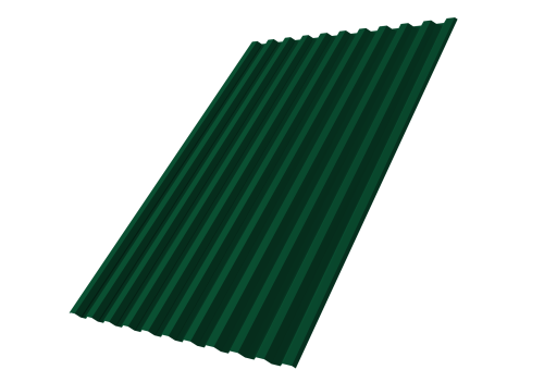 Профнастил С21R 0,5 Сатин RAL 6005 зеленый мох | Металлобаза Волхонка