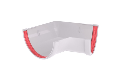 Угол желоба 135 град.Классика 120 ПВХ Grand Line белый (RAL 9003) | Металлобаза Волхонка