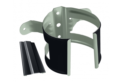 Кронштейн трубы на дерево Optima 90мм RAL 7024 мокрый асфальт | Металлобаза Волхонка