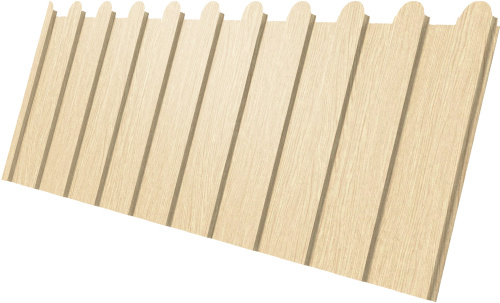 Профнастил С8A в02 фигурный 0,45 Принт Элит с пленкой Молочное дерево TwinColor | Металлобаза Волхонка