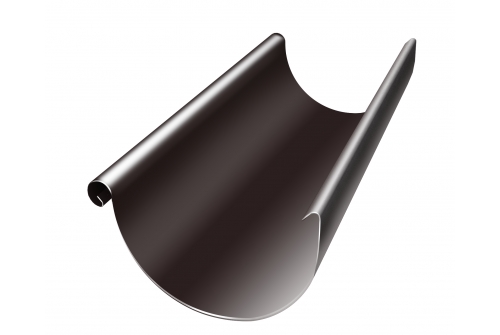 Желоб полукруглый Optima 125мм 3м RR 32 темно-коричневый | Металлобаза Волхонка