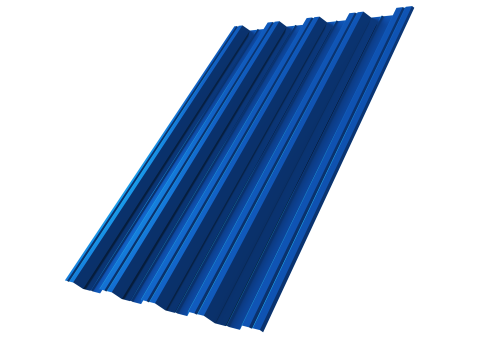 Профнастил НС44R 0,7 ПЭ RAL 5005 сигнальный синий | Металлобаза Волхонка