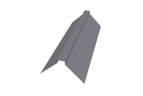 Планка конька плоского 175х50х175 0,45 PE с пленкой RAL 7004 сигнальный серый | Металлобаза Волхонка