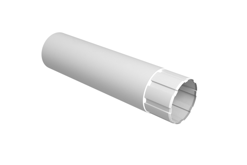 Труба круглая Ø90 Vortex Mix 1 м PE RAL 9003 сигнальный белый | Металлобаза Волхонка