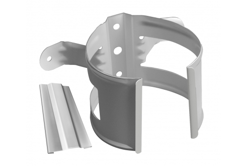 Кронштейн трубы Grand Line на дерево 90мм RAL 9003 сигнальный белый | Металлобаза Волхонка