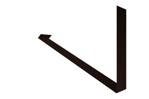 Планка примыкание верхнее к трубе фальц Grand Line 0,5 Quarzit Pro Matt RAL 8017 шоколад | Металлобаза Волхонка