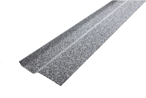 Планка примыкания внакладку фартук S6 Grand Line c гранулятом серая | Металлобаза Волхонка