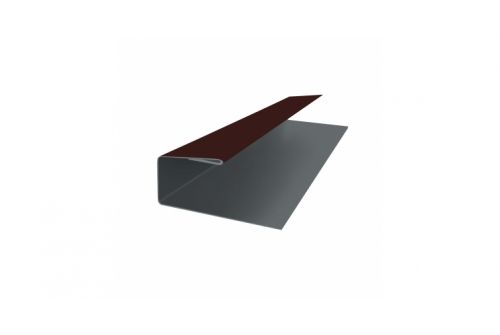 J-Профиль 12мм 0,5 GreenCoat Pural BT, matt RR 32 темно-коричневый (RAL 8019 серо-коричневый) | Металлобаза Волхонка