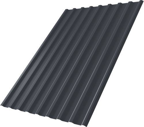 Профнастил С20R 0,4 ПЭ RAL 7024 мокрый асфальт | Металлобаза Волхонка