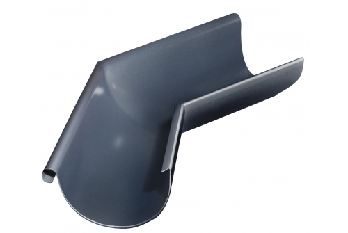 Угол желоба внешний Grand Line 135 гр 125 мм RAL 7024 мокрый асфальт | Металлобаза Волхонка