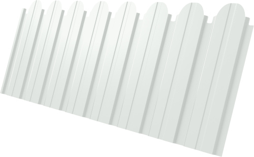 Профнастил C10B фигурный 0,5 ПЭ RAL 9003 сигнальный белый | Металлобаза Волхонка