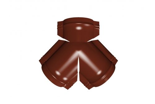 Тройник Y конька полукруглого GreenCoat Pural BT, matt с пленкой RR 29 красный (RAL 3009 оксидно-красный) | Металлобаза Волхонка