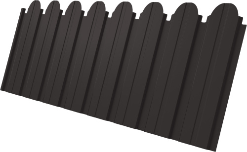 Профнастил C10B фигурный 0,5 Velur RR 32 темно-коричневый | Металлобаза Волхонка