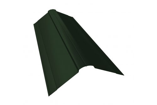 Планка конька фигурного 150x150 0,5 GreenCoat Pural BT, matt RR 11 темно-зеленый (RAL 6020 хромовая зелень) | Металлобаза Волхонка