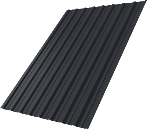 Профнастил С10A 0,45 ПЭ матовый RAL 7024 мокрый асфальт | Металлобаза Волхонка