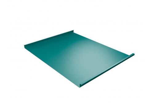 Фальц двойной стоячий 0,45 PE с пленкой на замках RAL 5021 водная синь | Металлобаза Волхонка