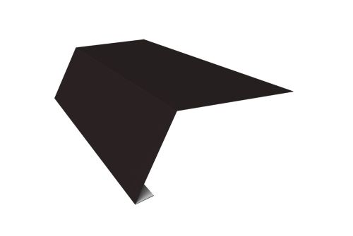 Планка карнизная для мягкой кровли 65х50 Фартук S1 карнизный 0,45 Drap с пленкой RAL 9005 черный | Металлобаза Волхонка