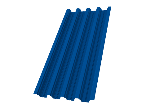 Профнастил Н75R 0,7 ПЭ RAL 5005 сигнальный синий | Металлобаза Волхонка