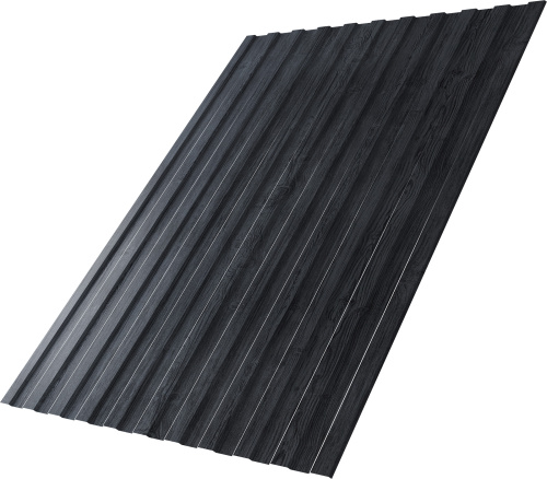 Профнастил С8A в02 0,45 Принт Премиум с пленкой Серое дерево TwinColor | Металлобаза Волхонка