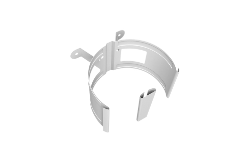 Крепление трубы круглой Ø90 на дерево Vortex Mix PE RAL 9003 сигнальный белый | Металлобаза Волхонка