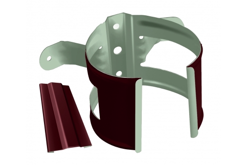 Кронштейн трубы на дерево Optima 90мм RAL 3005 красное вино | Металлобаза Волхонка