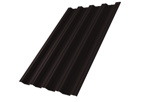 Профнастил НС44R 0,5 PurLite матовый RAL 9005 черный | Металлобаза Волхонка