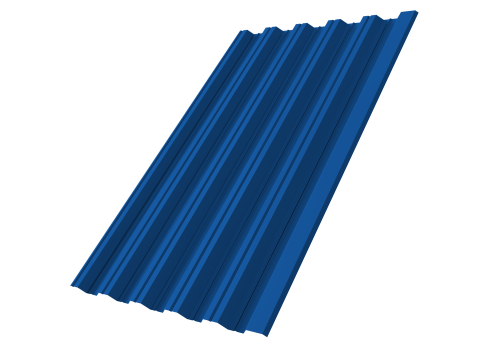 Профнастил НС35R 0,7 ПЭ RAL 5005 сигнальный синий | Металлобаза Волхонка