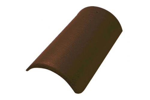 Коньковая черепица с зажимом Braas темно-коричневый | Металлобаза Волхонка