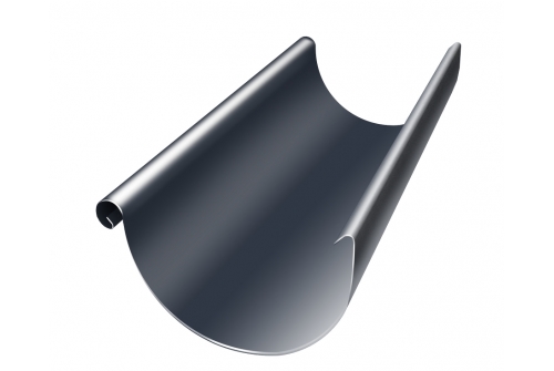 Желоб полукруглый Grand Line 125 мм 3 м RAL 7024 мокрый асфальт | Металлобаза Волхонка