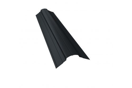 Планка конька фигурного 70x70 0,5 Velur RAL 7016 антрацитово-серый | Металлобаза Волхонка