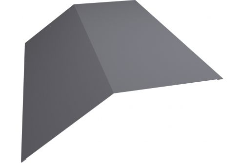 Планка конька плоского 190х190 0,45 Drap RAL 7004 сигнальный серый | Металлобаза Волхонка