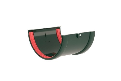 Соединитель желобов Классика 120 ПВХ Grand Line зелёный (RAL 6005) | Металлобаза Волхонка