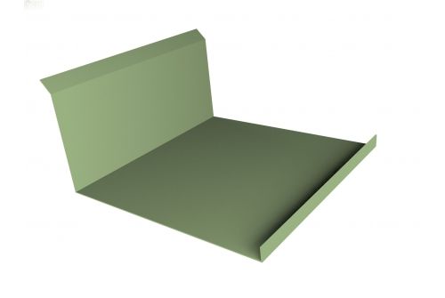 Планка примыкания нижняя 20х122х260х15 0,45 PE с пленкой RAL 6019 бело-зеленый | Металлобаза Волхонка