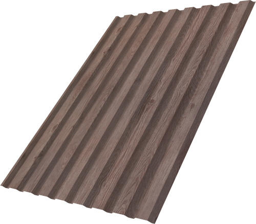 Профнастил С20A 0,45 Принт Элит Беленый дуб TwinColor | Металлобаза Волхонка