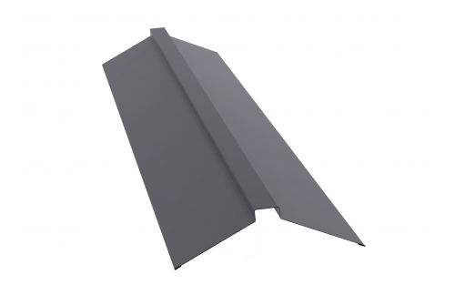 Планка конька плоского 115х30х115 0,45 PE с пленкой RAL 7004 сигнальный серый | Металлобаза Волхонка