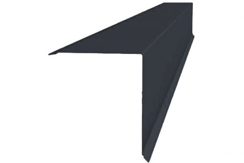 Планка конька односкатной кровли Grand Line 160x160 0,5 Satin Мatt RAL 7024 мокрый асфальт | Металлобаза Волхонка