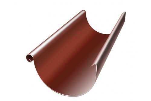 Желоб полукруглый Grand Line 125 мм 3 м RAL 8004 терракота | Металлобаза Волхонка