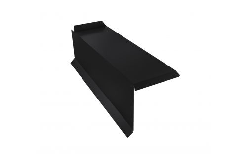 Планка торцевая сегментная 20мм Левая 0,45 Drap RAL 9005 черный | Металлобаза Волхонка