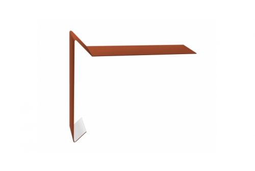 Планка ветровая для мягкой кровли 100х20х100 0,45 Drap RAL 8004 терракота | Металлобаза Волхонка