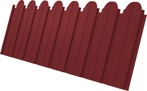 Профнастил C10B фигурный 0,5 Сатин RAL 3011 коричнево-красный | Металлобаза Волхонка