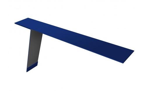 Планка карнизная фальц Grand Line 130х80 0,45 PE с пленкой RAL 5002 ультрамариново-синий | Металлобаза Волхонка