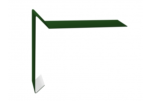 Планка ветровая для мягкой кровли 100х20х100 0,45 PE с пленкой RAL 6002 лиственно-зеленый | Металлобаза Волхонка