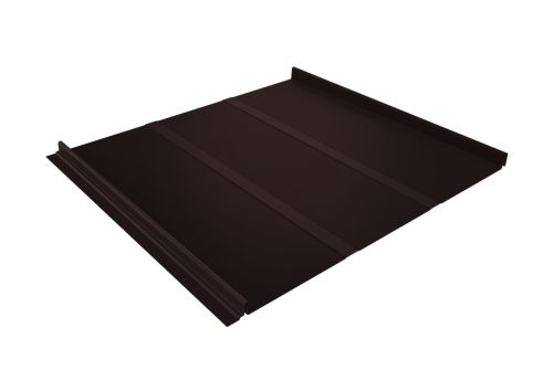 Кликфальц Line 0,45 Drap ST с пленкой на замках RAL 8017 шоколад | Металлобаза Волхонка