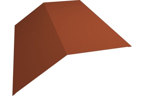 Планка конька плоского 190х190 0,5 Satin Мatt RAL 8004 терракота | Металлобаза Волхонка