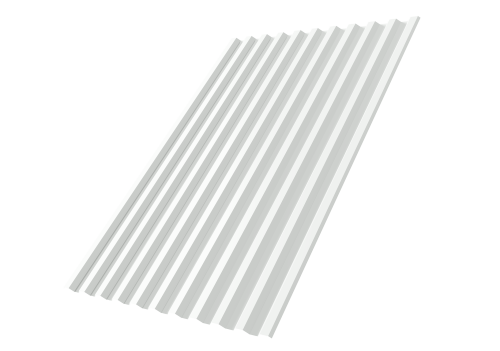 Профнастил С21R 0,4 ПЭ с пленкой RAL 9003 сигнальный белый | Металлобаза Волхонка