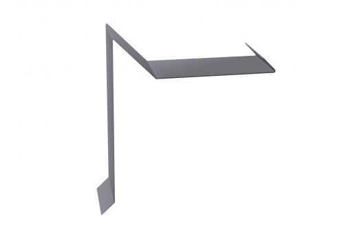 Планка ветровая для мягкой кровли двойная завальцовка 60х30х90 0,45 PE с пленкой RAL 7004 сигнальный серый | Металлобаза Волхонка