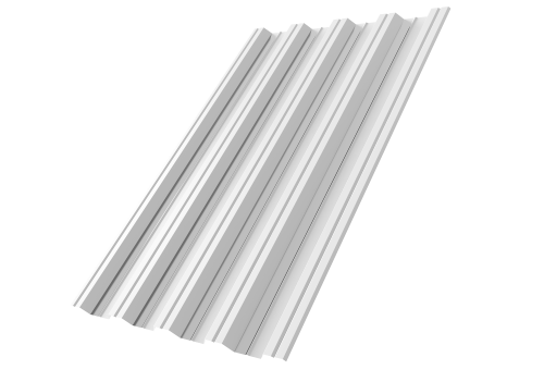 Профнастил НС44R 0,8 ПЭ RAL 9003 сигнальный белый | Металлобаза Волхонка