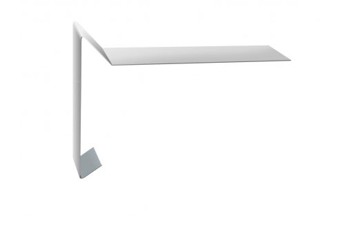 Планка ветровая для мягкой кровли 100х20х70 0,45 PE с пленкой RAL 9003 сигнальный белый | Металлобаза Волхонка