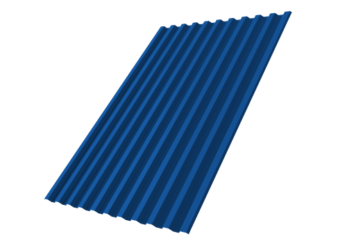 Профнастил С21R 0,5 Сатин RAL 5005 сигнальный синий | Металлобаза Волхонка